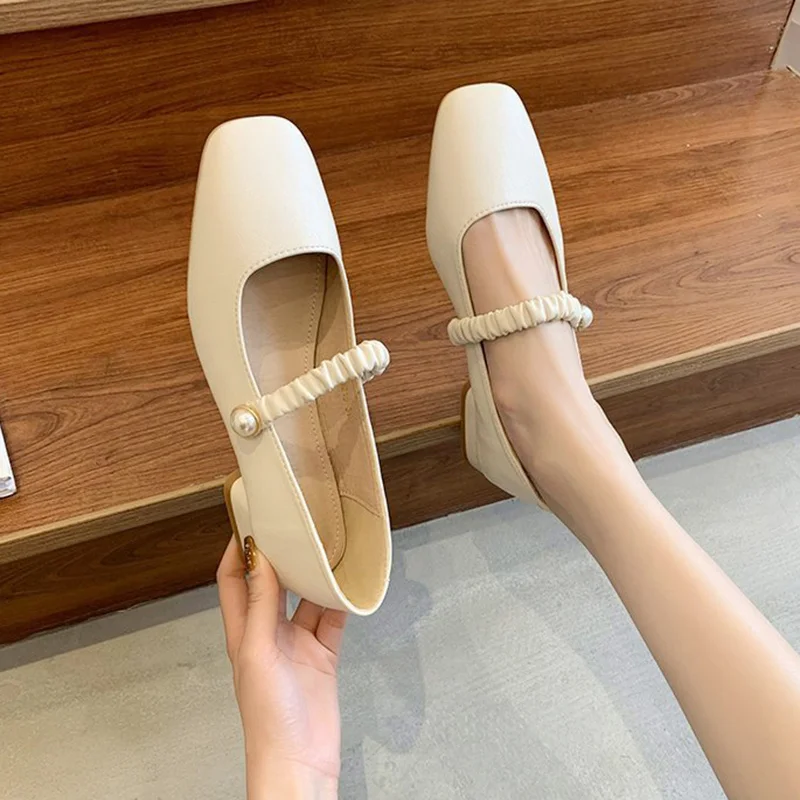 

Shoes Women's Sneakers Summer 2021 Woman-shoes New Casual Fashion Roses Slip-On PU TPR Basic Mary Janes Square heel Spring Shall