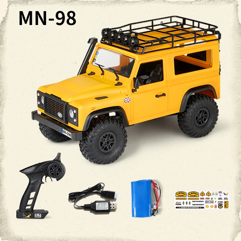2021 NEW MN98 1:12 RC Car 2.4G 4WD RTR Version Rock Crawler Defender Pickup Remote Control Truck for Boys Gifts Toys | Игрушки и хобби