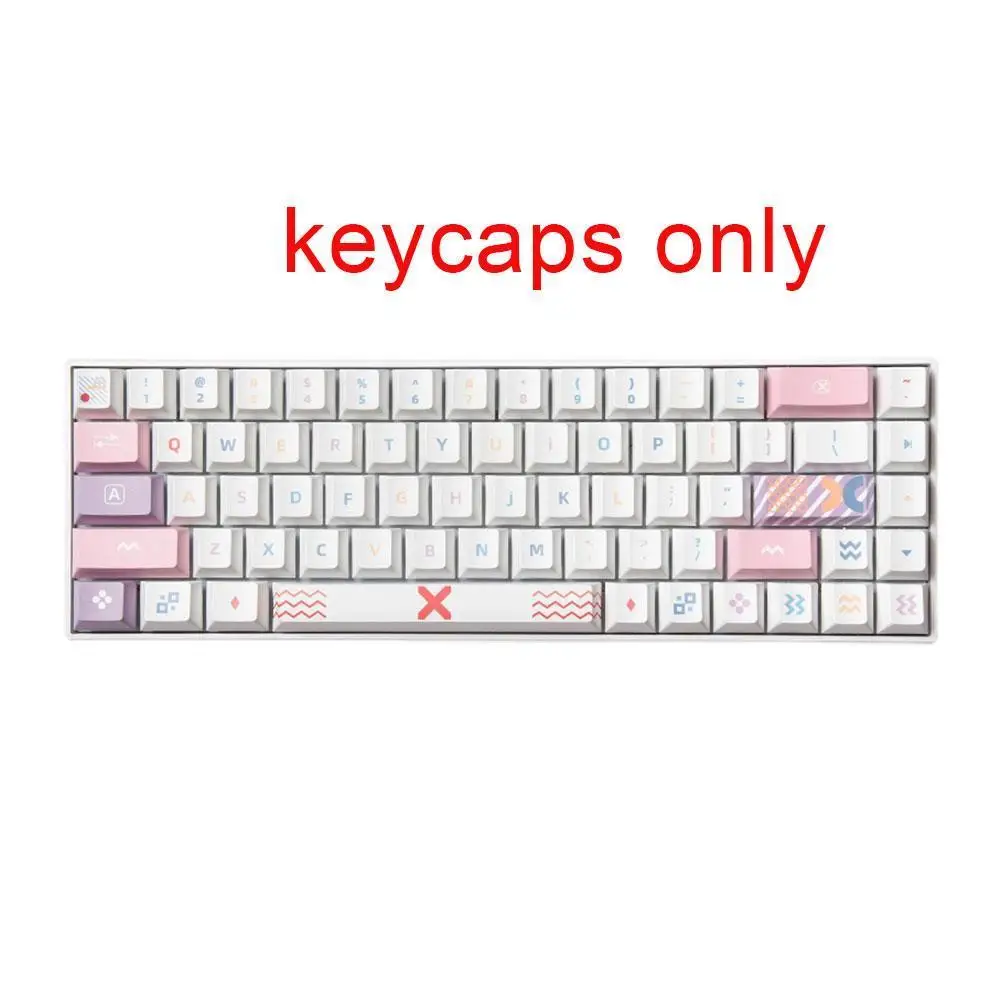 

125 Key Memphis Keycap Profile PBT Sublimation Mechanical Keyboard Keycap Cross Shaft for CHERRY MX Switch 61/64/68/78/87
