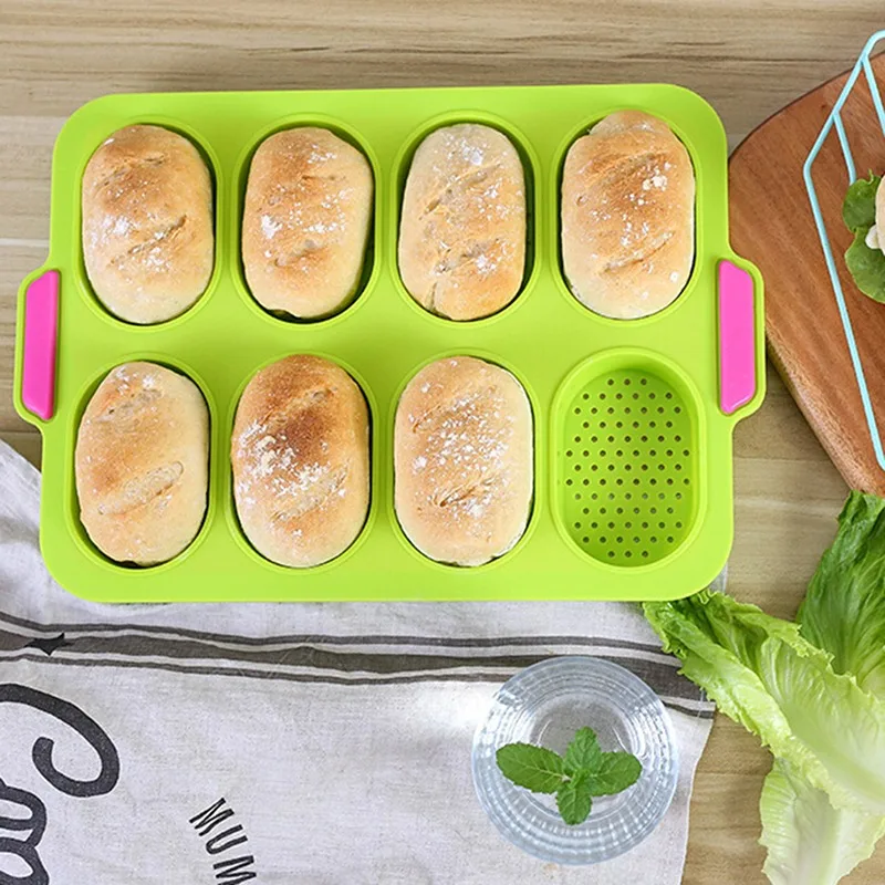 

Black Silicone Bread Mold Form 5 Dent Bread Mold Baking Tool Food Grade Silicone Form Foldable Muffin Toast Cake Baguette Mould