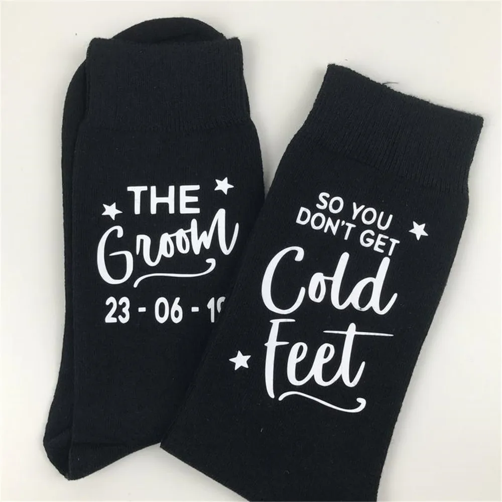 Индивидуальные носки с именем и датой уникальный подарок для бойфренда подарки