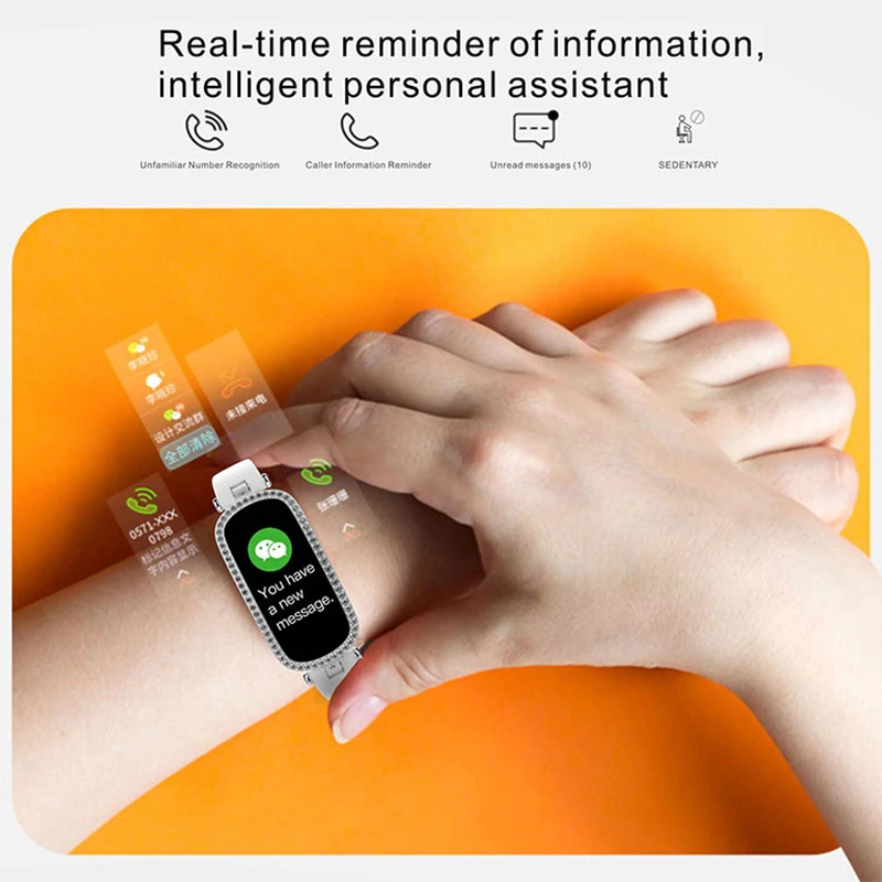 Женский умный Браслет умные часы для женщин фитнес трекер пульсометр кровяное