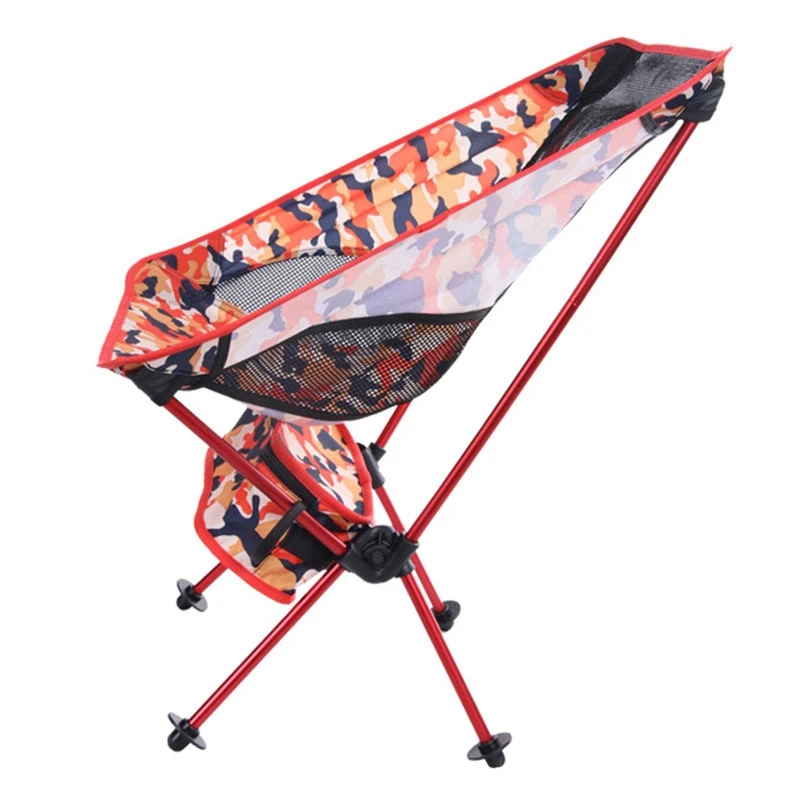 

150Kg Waterproof Stretch Outdoor Aviation Aluminum Alloy Compact Folding Camouflage Moon Chair