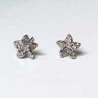 s925 sterling silver frangipani shape earrings all match simple style earrings earrings jewelry for women