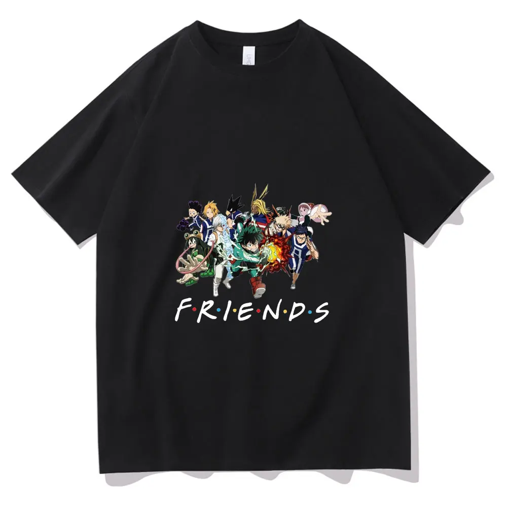 

Japan Anime My Hero Academia Friends Print Men Women Tshirt Hot Sell Fashion Harajuku Tee Short sleeve Casual Cotton T Shirts