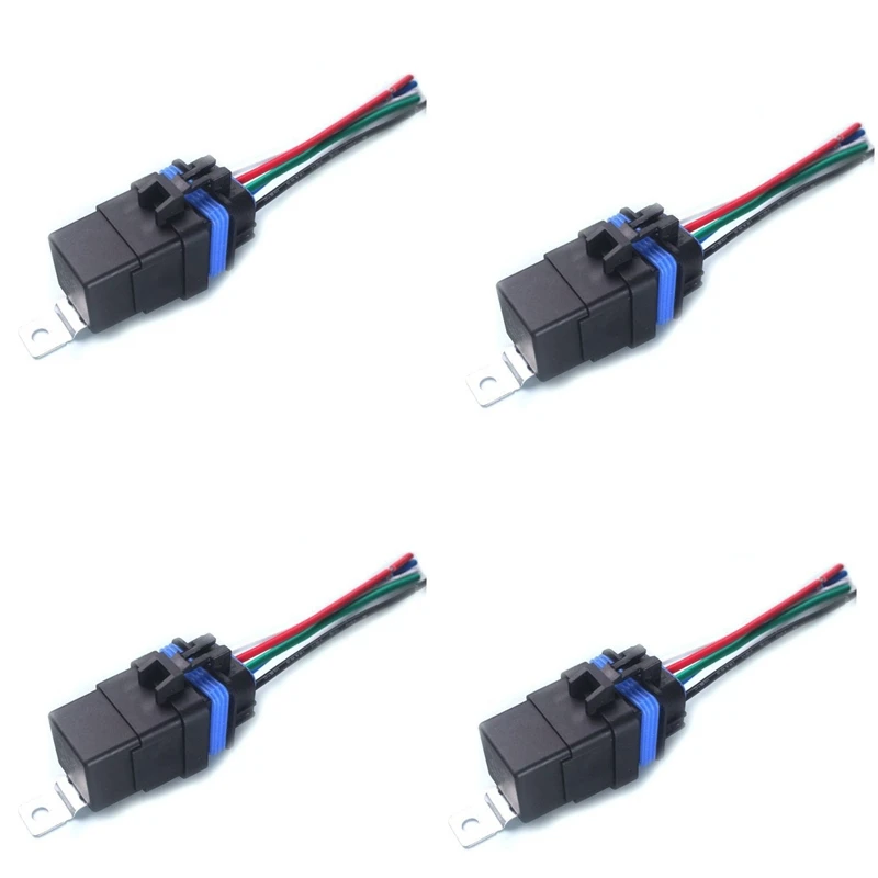 4 упак. 5 Pin & Wire сверхмощное автомобильное реле 12V 40A водонепроницаемая розетка