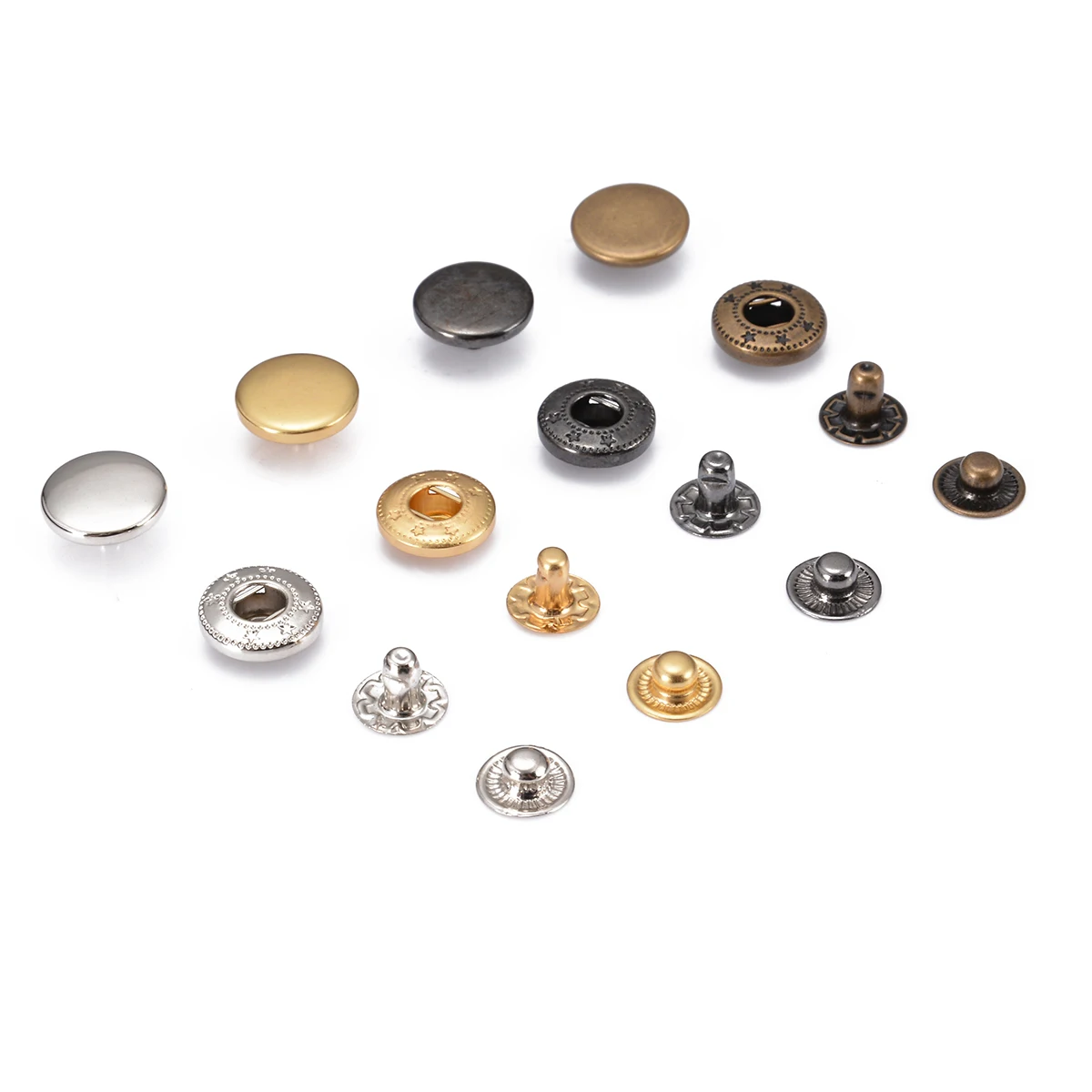 40 шт./комплект набор Металлических Заклепок|Пуговицы| |