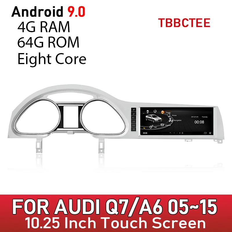 Android 9 0 Восьмиядерный 4 + 64 ГБ для Audi A6 Q7 2005 ~ 2015 GPS MMI 2G 3G автомобильный