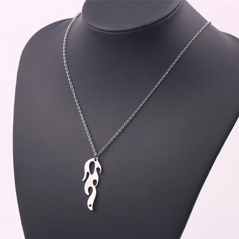 necklace XL1959 Модное ожерелье s Harajuku уличная одежда Пламя Унисекс ожерелье панк-аксессуар рок цепь колье ожерелье s Ювелирное Украшение для ночного клуба - Окраска металла: necklace XL1959