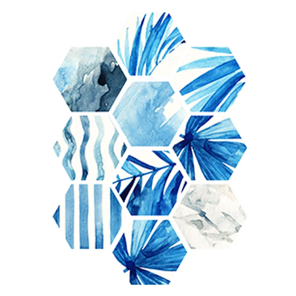 Шестигранная самоклеящаяся Нескользящая настенная плитка для ванной комнаты