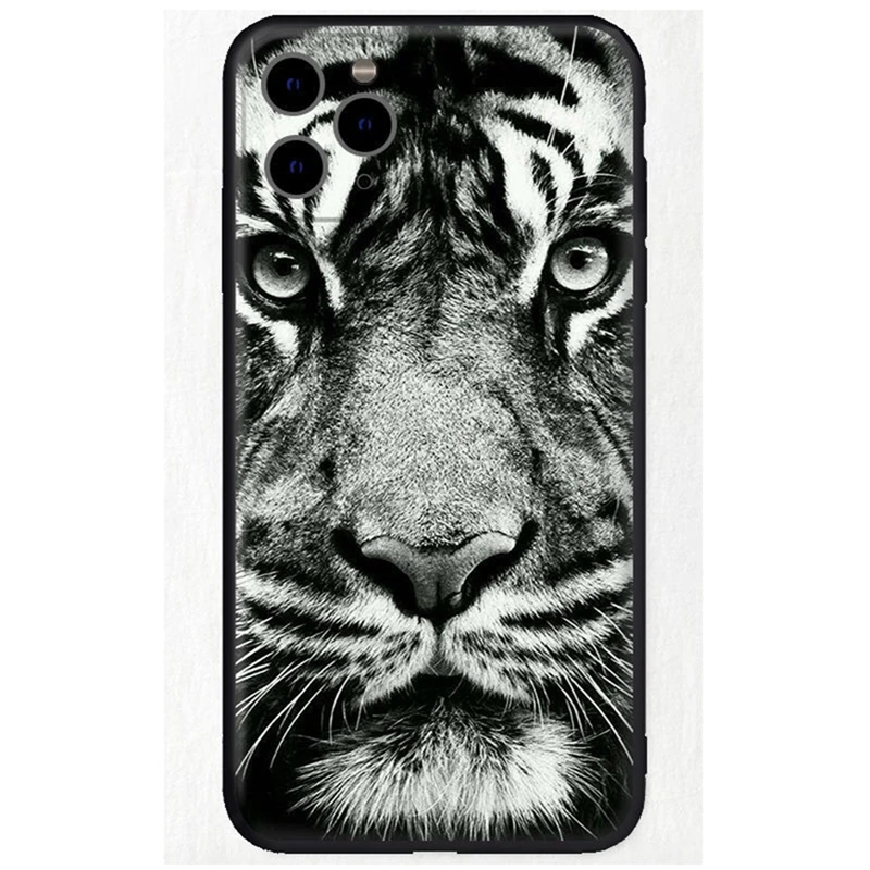 

NEW Phone Case for iPhone 12Pro Max 12 Mini XR X XS Max 8 7 Plus SE20 Luxury Tiger TPU Soft Silicone Case Covers iphone 11 case