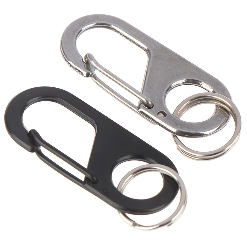 

2Pcs/Set Carabiner 8 Shape Carabiner Key Chain Ring Outdoor Climb Buckle Tool