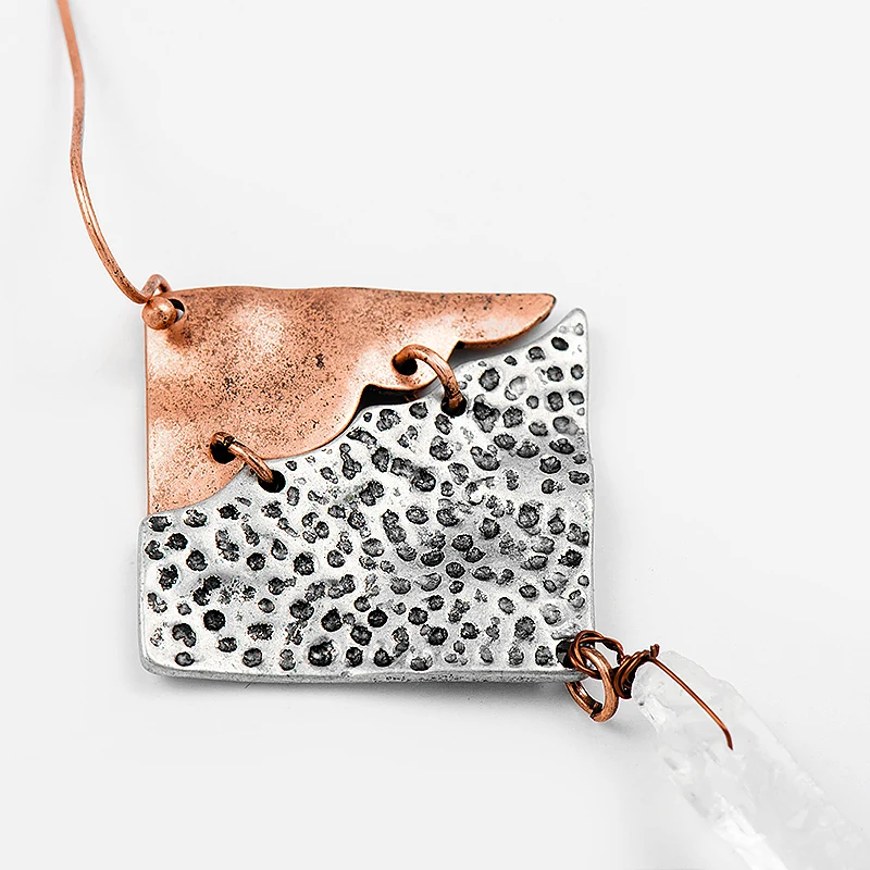 Женские Винтажные висячие серьги Fever & Free квадратные из сплава с кристаллами