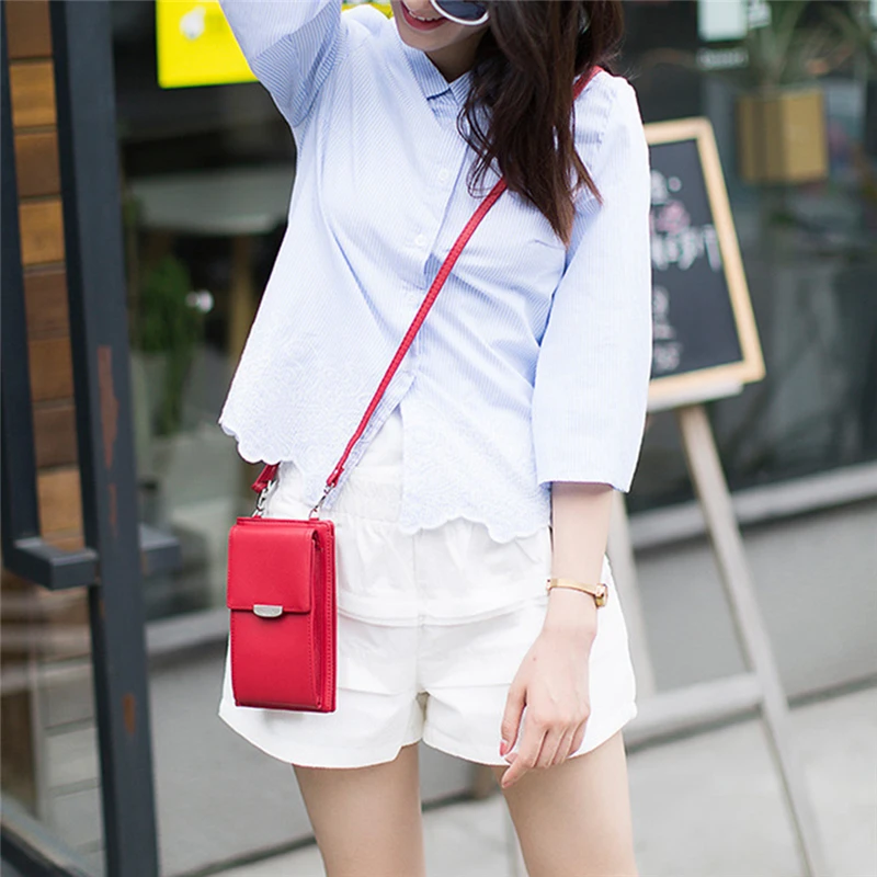 

Ladies Mini Crossbody Bags Fashion Women Clutch Phone Bag Wallets Flap Touch Screen Phone Shoulder Bag