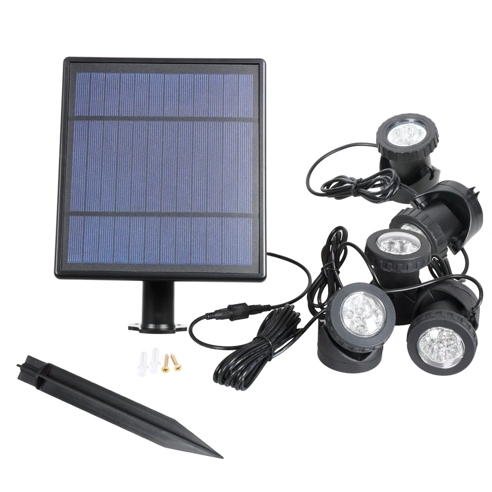 

Led Solar Powered Lamp Outdoor Rgb Color Changing Solar Spotlight Ip68 Waterproof Solar Light Landscaping For Garden