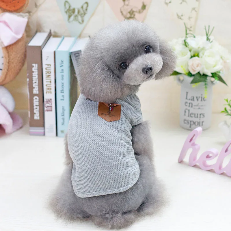 Pawstrip S-XXL летняя одежда для собак Однотонная рубашка для щенков Чихуахуа жилет для маленьких собак