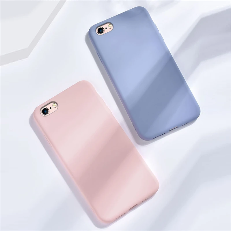

Приятный для кожи чехол HATOLY для iPhone 6, 6S, чехлы из жидкого силикона для iPhone 6s, тонкий мягкий ТПУ чехол из микрофибры, чехлы для iPhone 6S