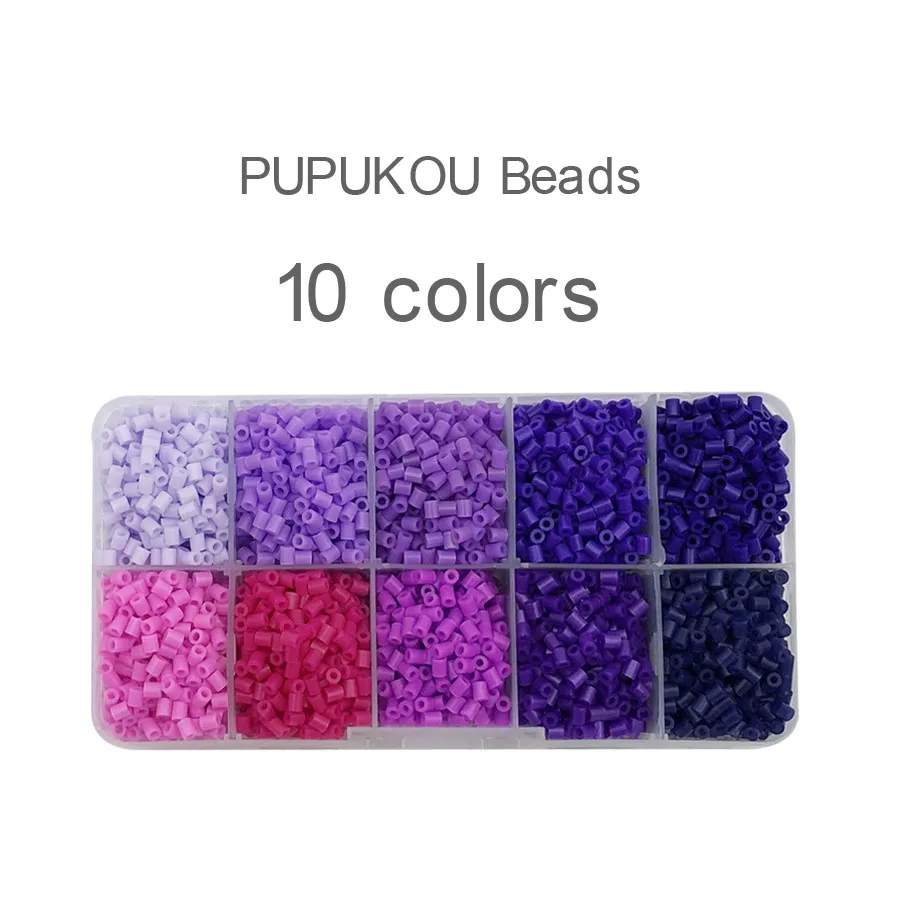 24 цвета/PUPUKOU бусины 2,6 мм мини-бусины 4200 шт DIY игрушка Хама бусины Perler бисер Железный бисер высокое качество подарок - Цвет: Фиолетовый