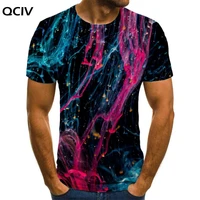 qciv psychedelic t shirt men colorful tshirts casual abstract funny t shirts painting anime clothes short sleeve punk rock new