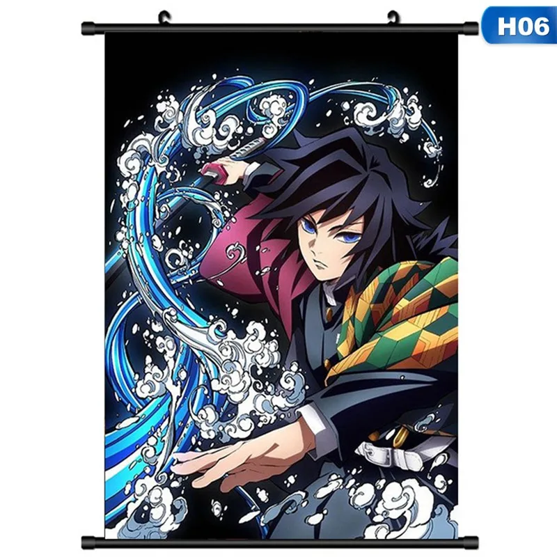 

Demon Slayer Kimetsu No Yaiba Anime Poster Canvas Wall Art Retro Poster Painting Decoration For Living Room Home Decor