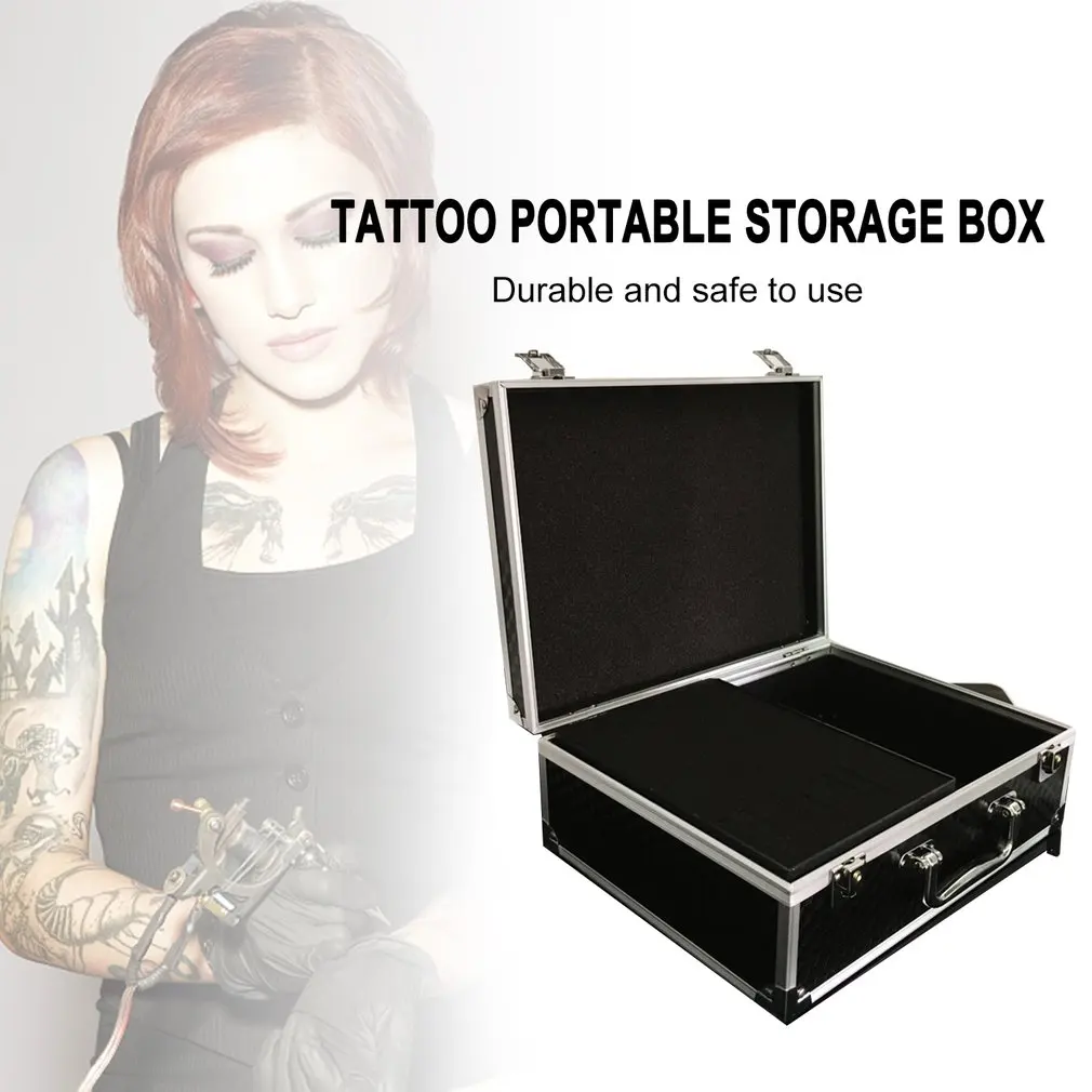 

Tattoo Equipment Tattoo Tool Box Suitcase Aluminum Alloy Box Tattoo Tool Storage Box