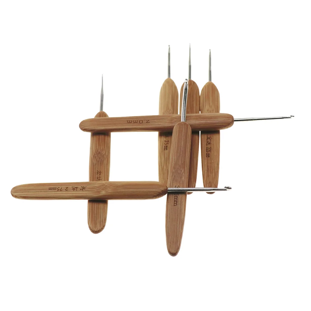 2019 игл для вязания крючком Бамбуковая ручка 1 шт. крючок женщин 25 мм 3 вязание