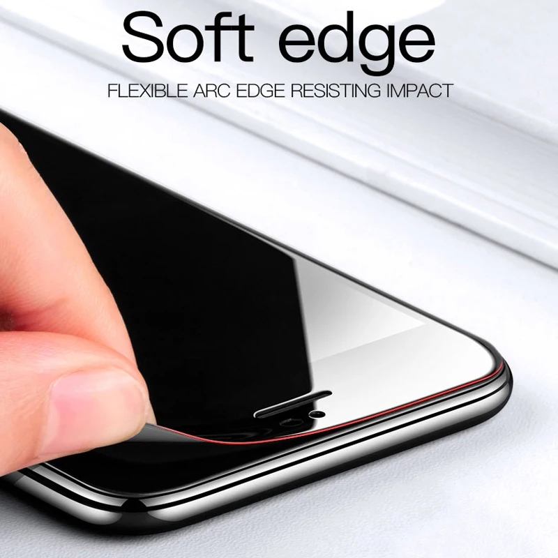 9000d full curved soft edge protection glass for iphone se 2020 6 6s plus tempered screen protector iphone 7 8 plus glass film free global shipping