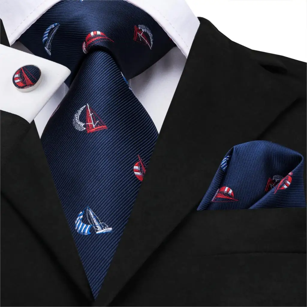 Hi-Tie Шелковый мужской галстук, набор, новинка, дизайнерский галстук в виде животного, рыбы, акулы,, модные вечерние, свадебные галстуки, набор, зеленые, голубые галстуки
