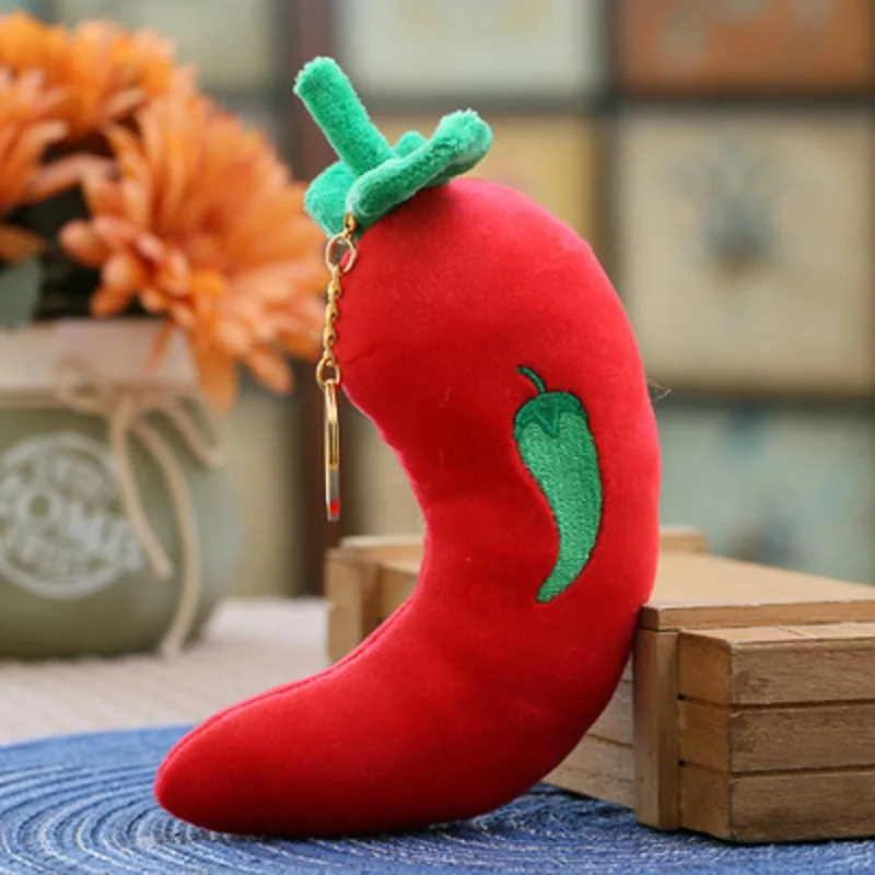 

2021 Big Summer Fruit Key Shains Strawberry Peach Pear Pineapple Key Chain Food Holder Fresh Fruit Key Ring Plush Toy Couple