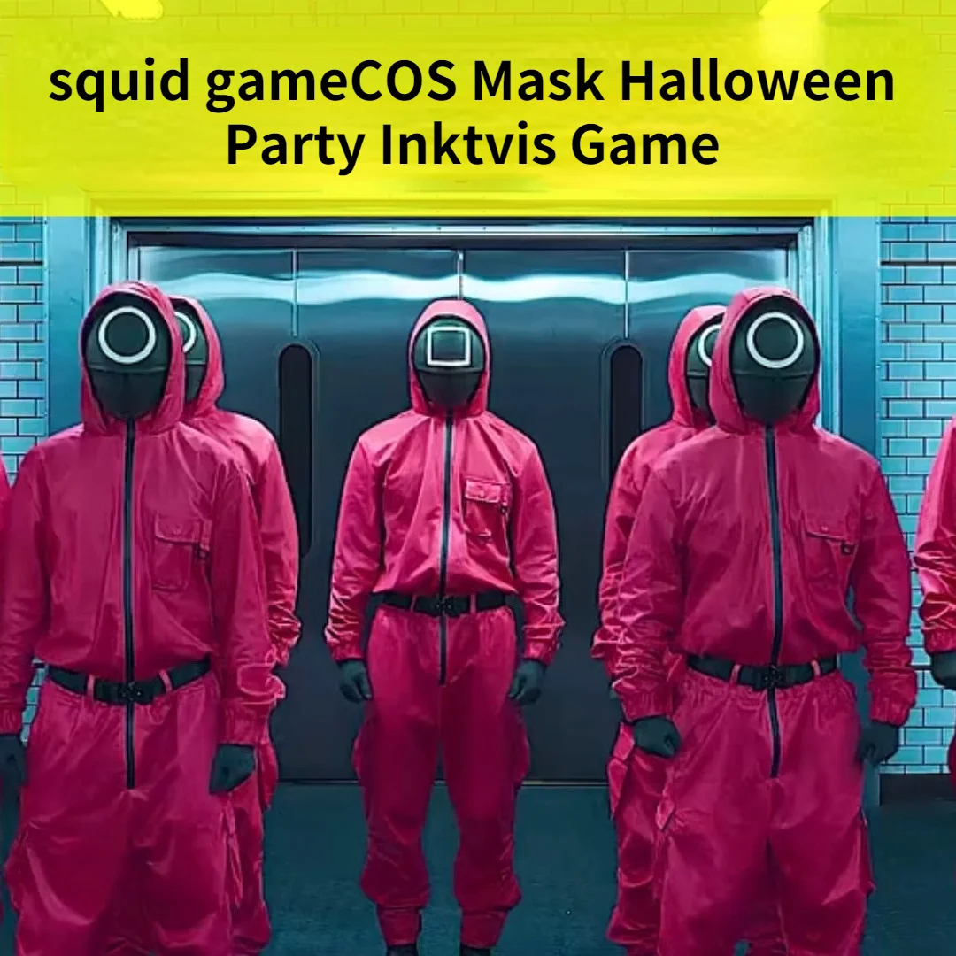 

Новинка 2021, маска кальмара, головной убор Красного менеджера, костюм для косплея, маска для игры на Хэллоуин, вечевечерние, игра Inktvis