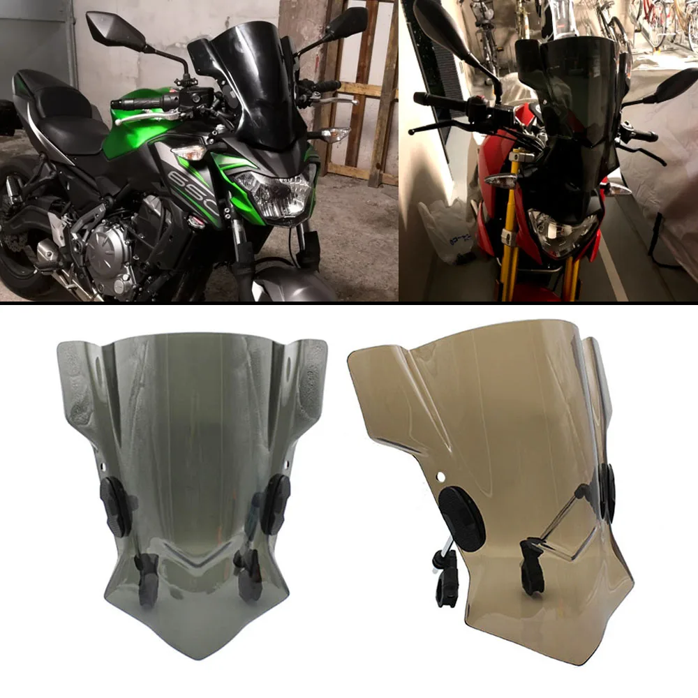 Регулируемое ветровое стекло для мотоцикла BMW G310R R1150 F800R KAWASAKI Z650 Z900 Z1000 Z800 Z750 Z250 Z300