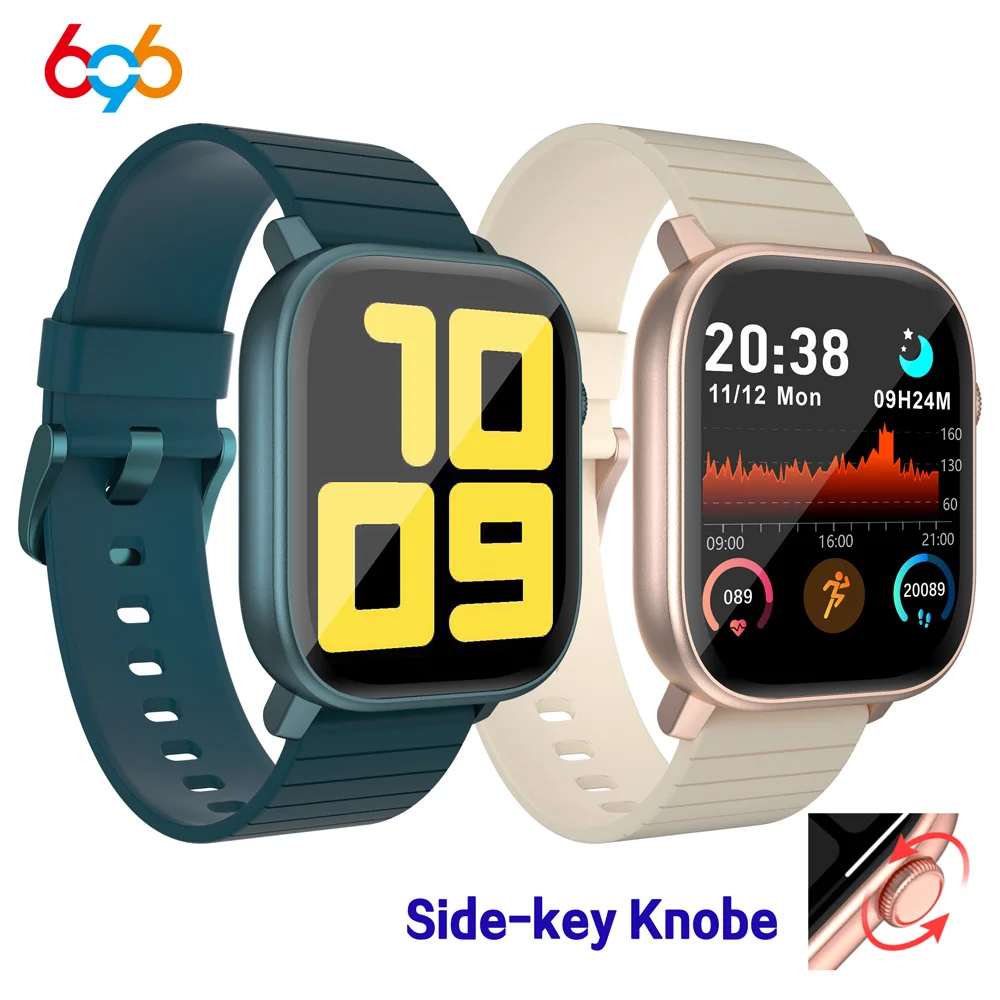 HM1 Slide-key knobe Смарт-часы для мужчин и женщин полный сенсорный фитнес-трекер монитор