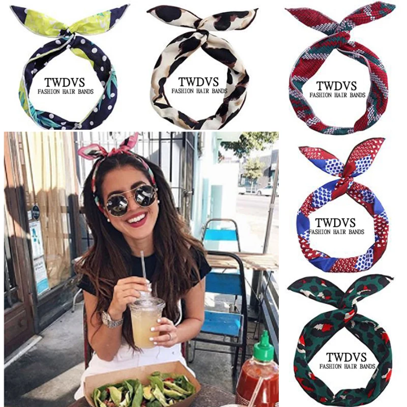 Женская повязка на голову с перекрестным бантом шифоновые аксессуары для волос