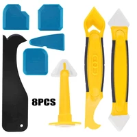 8pcs caulking tool kit silicone caulk remover and caulk finisher tool kit for bathroom kitchen window or sink sealing use