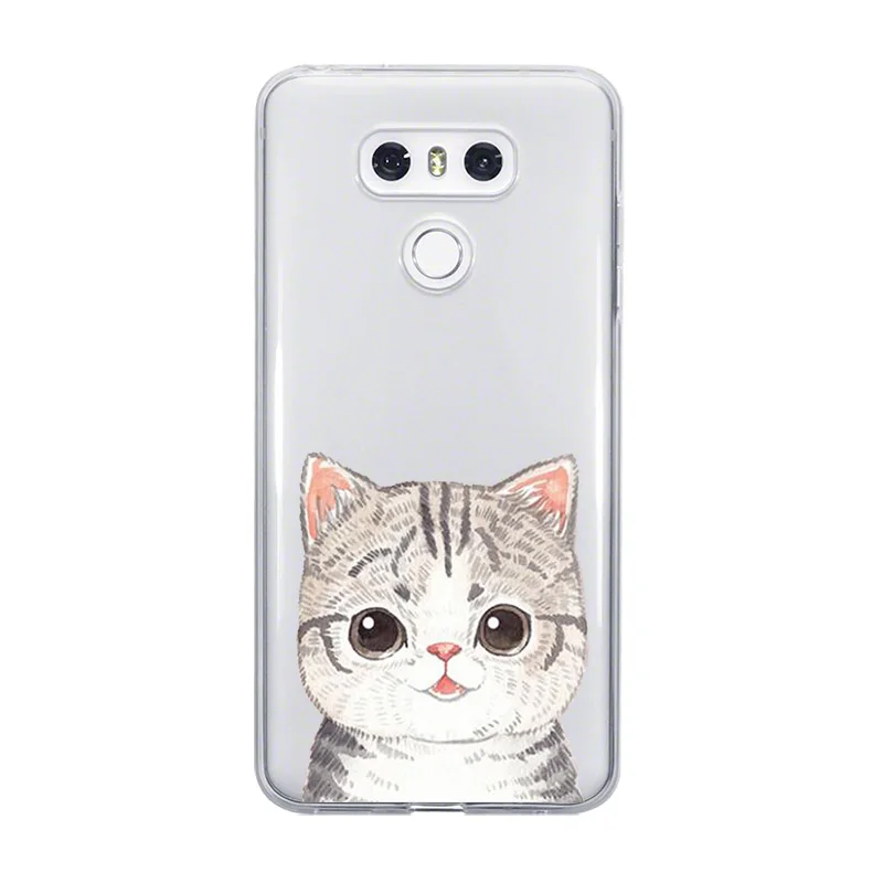 

ciciber Phone Case For LG G6 G7 V20 V30 V35 V40 THINQ Soft For LG K8 K7 K10 K4 K9 K11 2017 2018 Plus Coque Cute Animal Cat Case