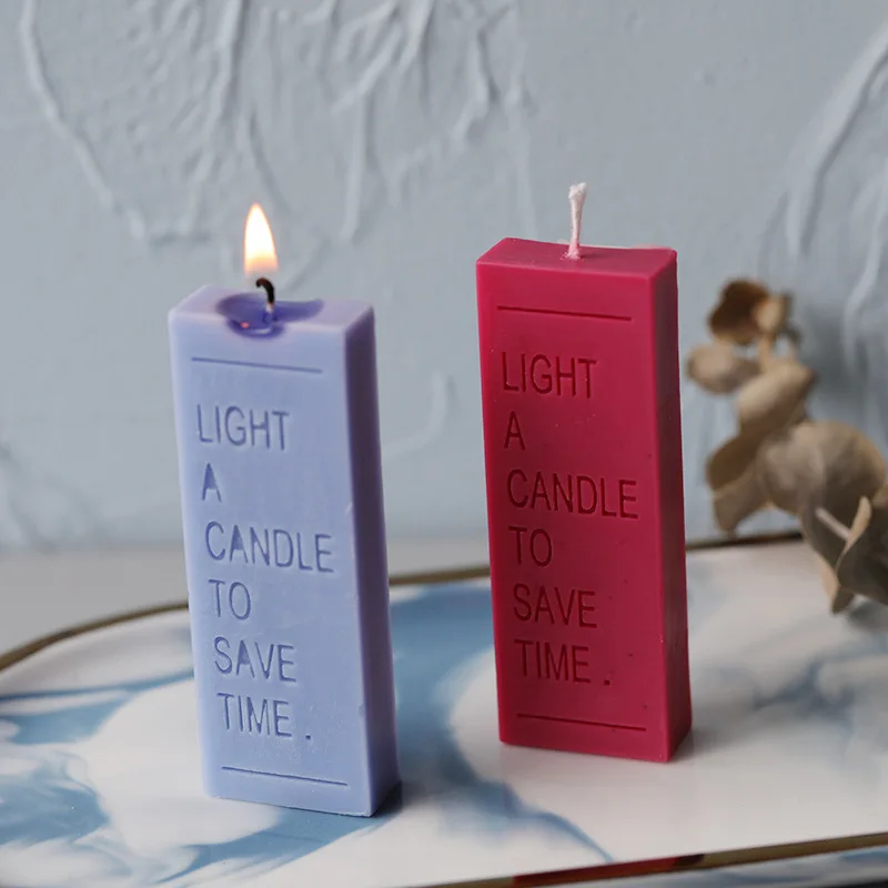 

Long Letters Candle Silicone Mould for Simple Cold Tone Style Aromatherapy Candle Chocolate Candy Pastry Moud Form For Candles
