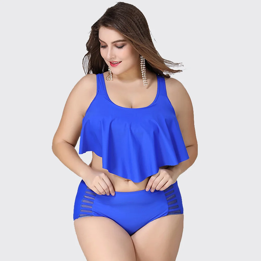 Wipalo Plus Size 5XL Women Set Summer Tropical Halter Open Back Print Tank Top Briefs Casual Two Piece Suits Sexy Beach Wear