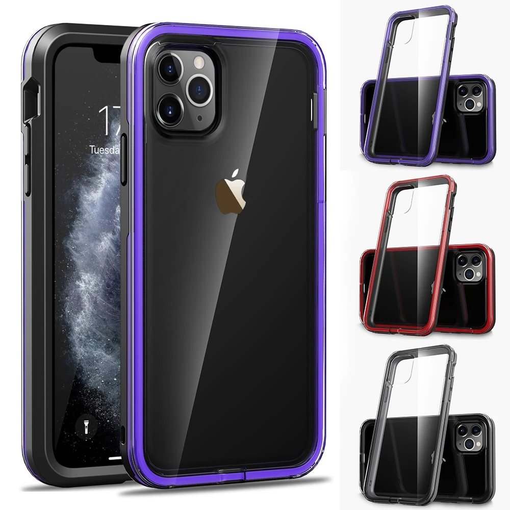 Прозрачный прозрачный Гибридный чехол для телефона iPhone 11 Pro Xr Xs Max X 8 Plus 7 6S 6 Heavy Duty