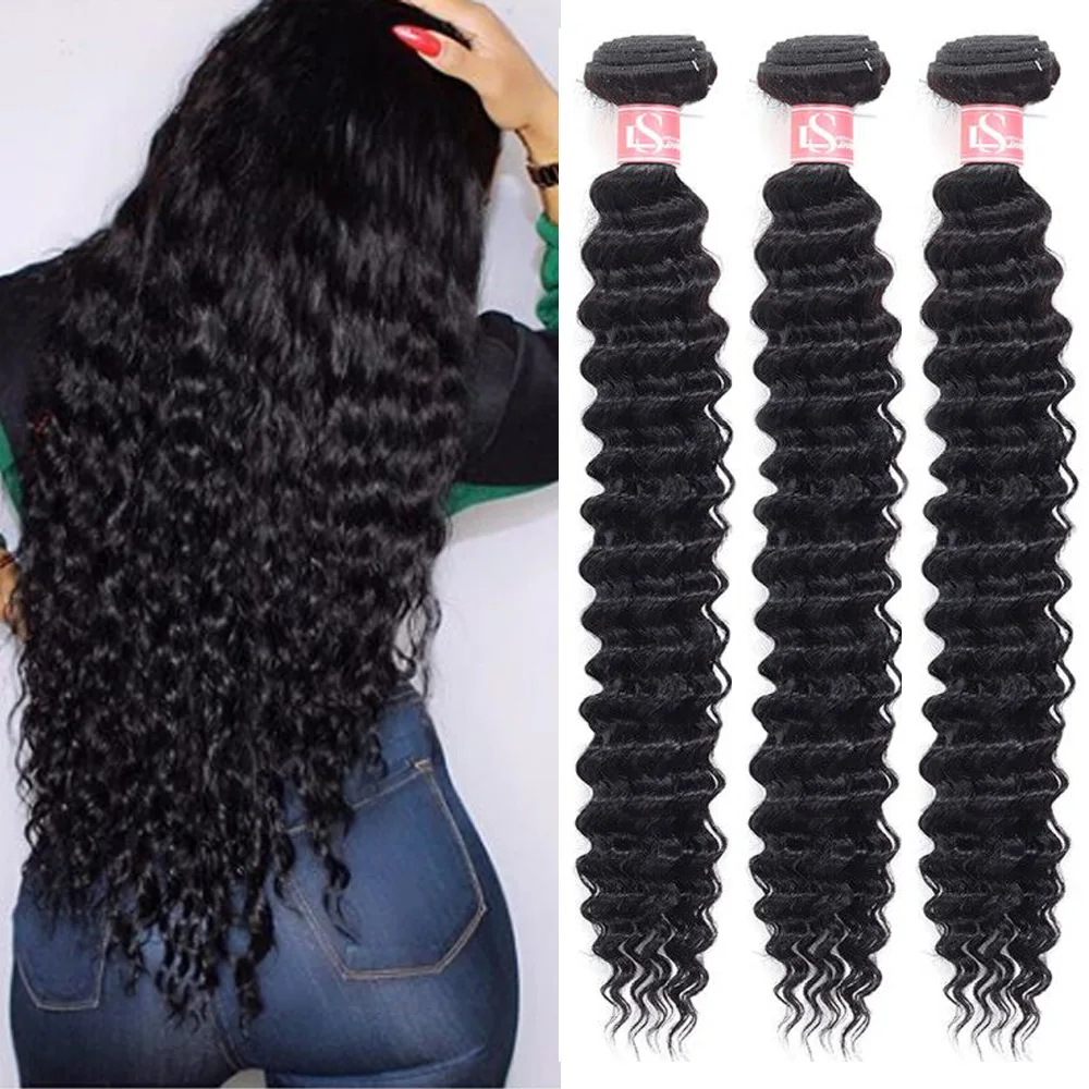 30 32 40 дюймов бразильские волнистые пряди волос человеческие волосы 1/3/4 штуки