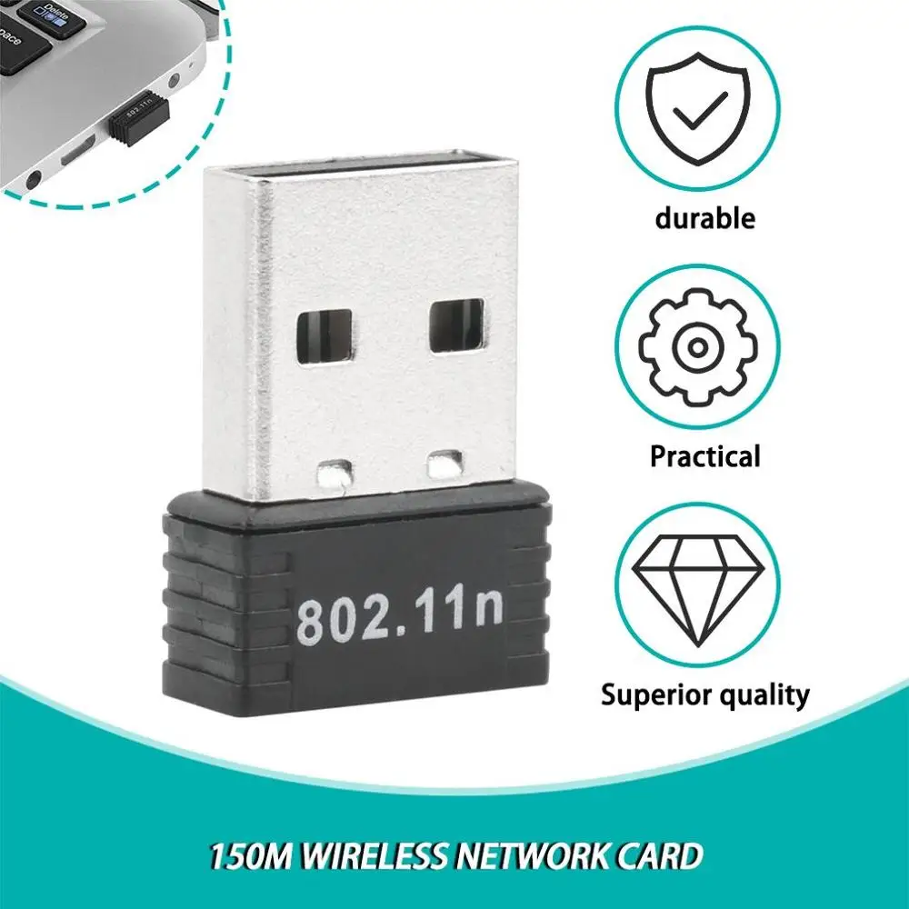 Беспроводной мини-USB-адаптер 150 Мбит/с м Wi-Fi сетевая карта LAN 802.11n/g/b STBC поддержка