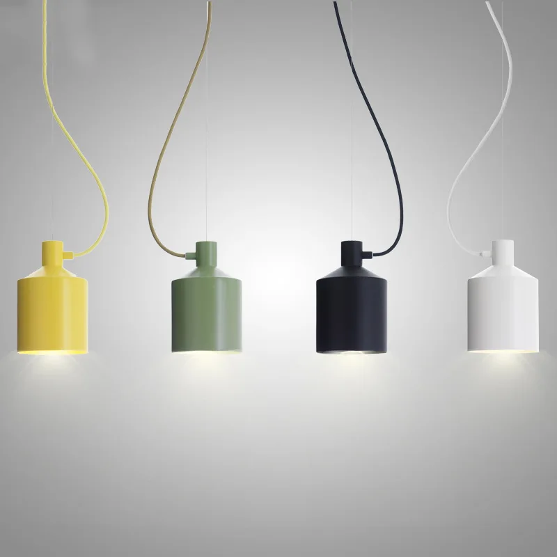 

Simple Bedroom Study Bar Cafe Light Living Room Decoration Light Nordic Modern Restaurant Aluminum Pendant Lamp Free Shipping