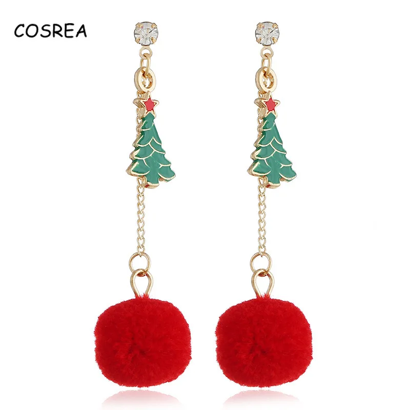 Женские серьги с эмалью в виде Санта Клауса снеговика | Тематическая одежда и