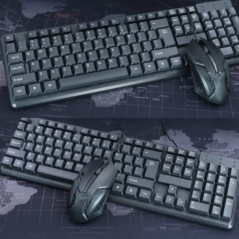 Игровая клавиатура и мышь проводная комбинации клавиш USB Проводная Бесшумная