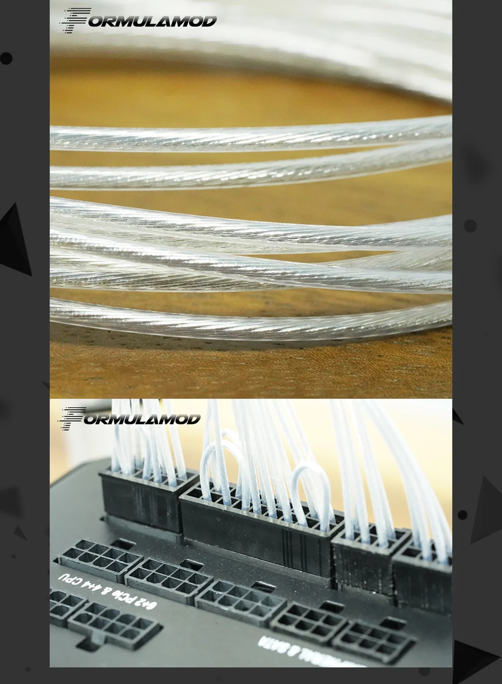 FormulaMod Fm-HS-SL, полностью модульные кабели PSU, посеребренные 18AWG, для Asus THOR& sesonic Focus/Prime Series