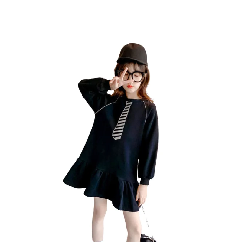 

Зимнее платье-свитер для девочек, плюс бархатная защита, детское утепленное платье принцессы с длинным рукавом, детская теплая одежда, бесп...