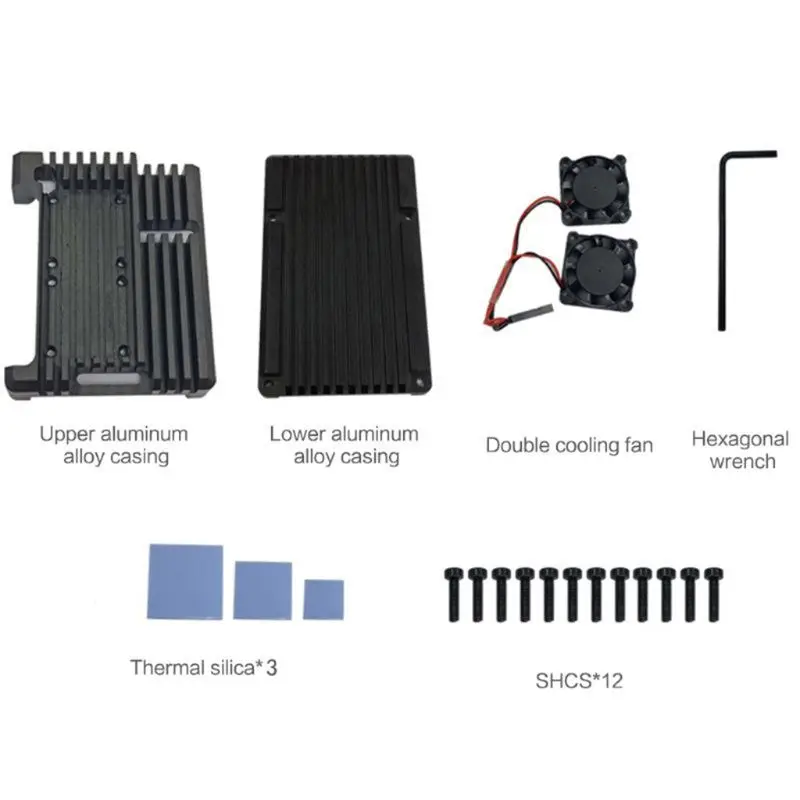 

Aluminum Alloy Radiator Protective Case Metal Cooling Shell For Raspberry Pi 3 Model B/B+/2B Accessories