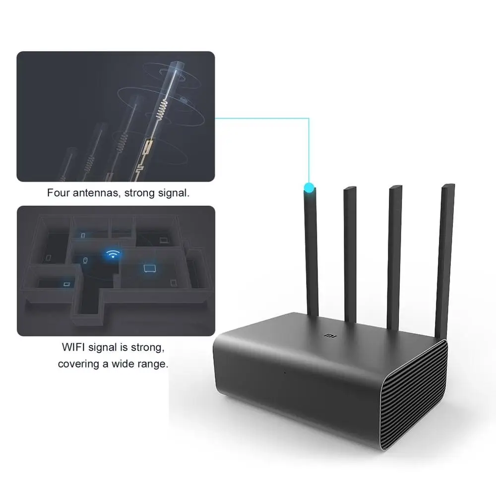 Беспроводной маршрутизатор Xiaomi Mi оригинальный Wi-Fi роутер HD/Pro 2533 Мбит/с 2 4 ГГц/5 ГГц