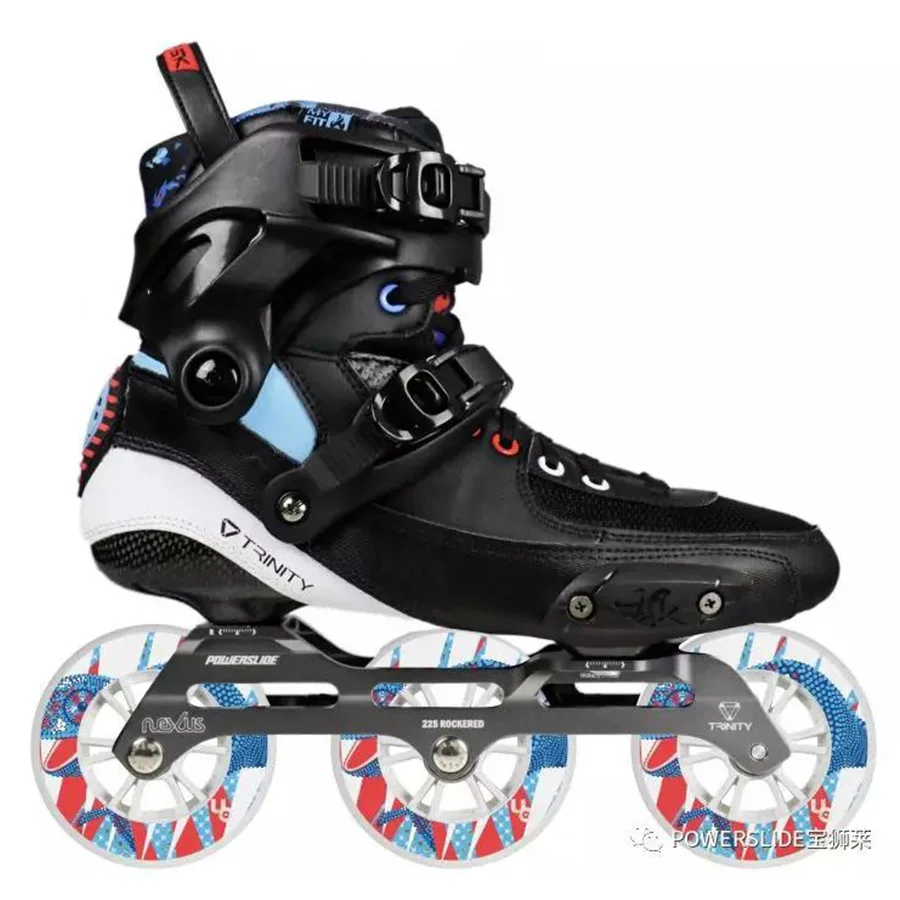 2019 оригинальные скоростные роликовые коньки Powerslide TAU TRINITY 3*84/90 мм из углеродного