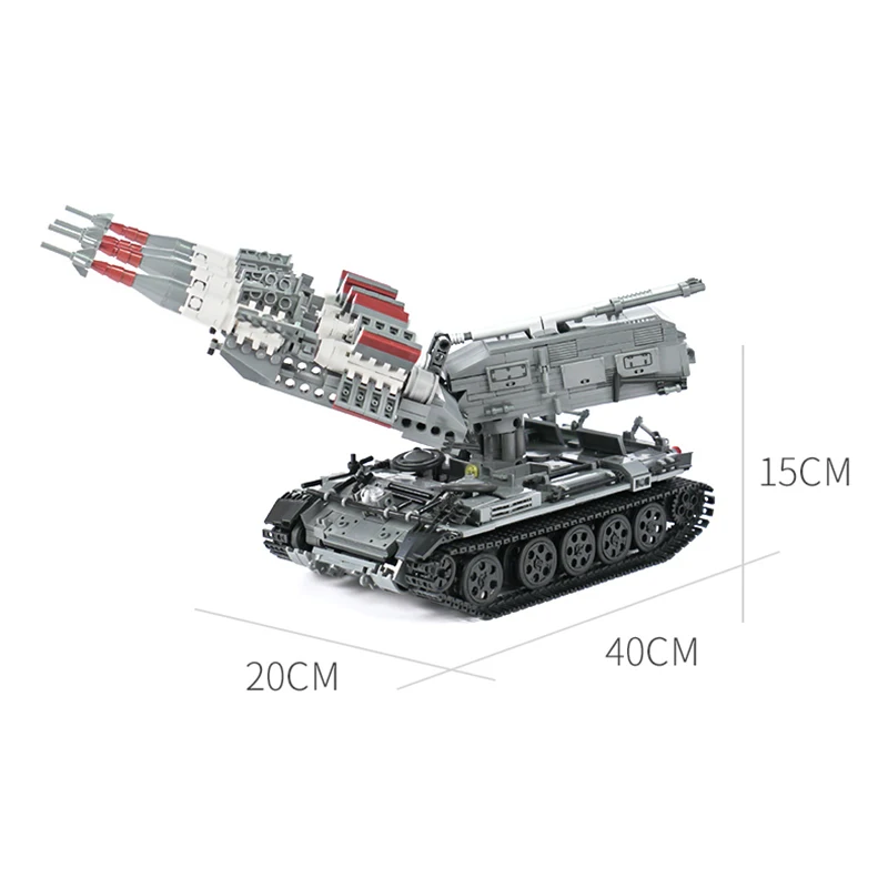 

MKTOYS World War Military Technical Bricks SA-3 Goa Missile 55 MBT Tank WW2 Military Batisbricks Army Soldier Building Blocks