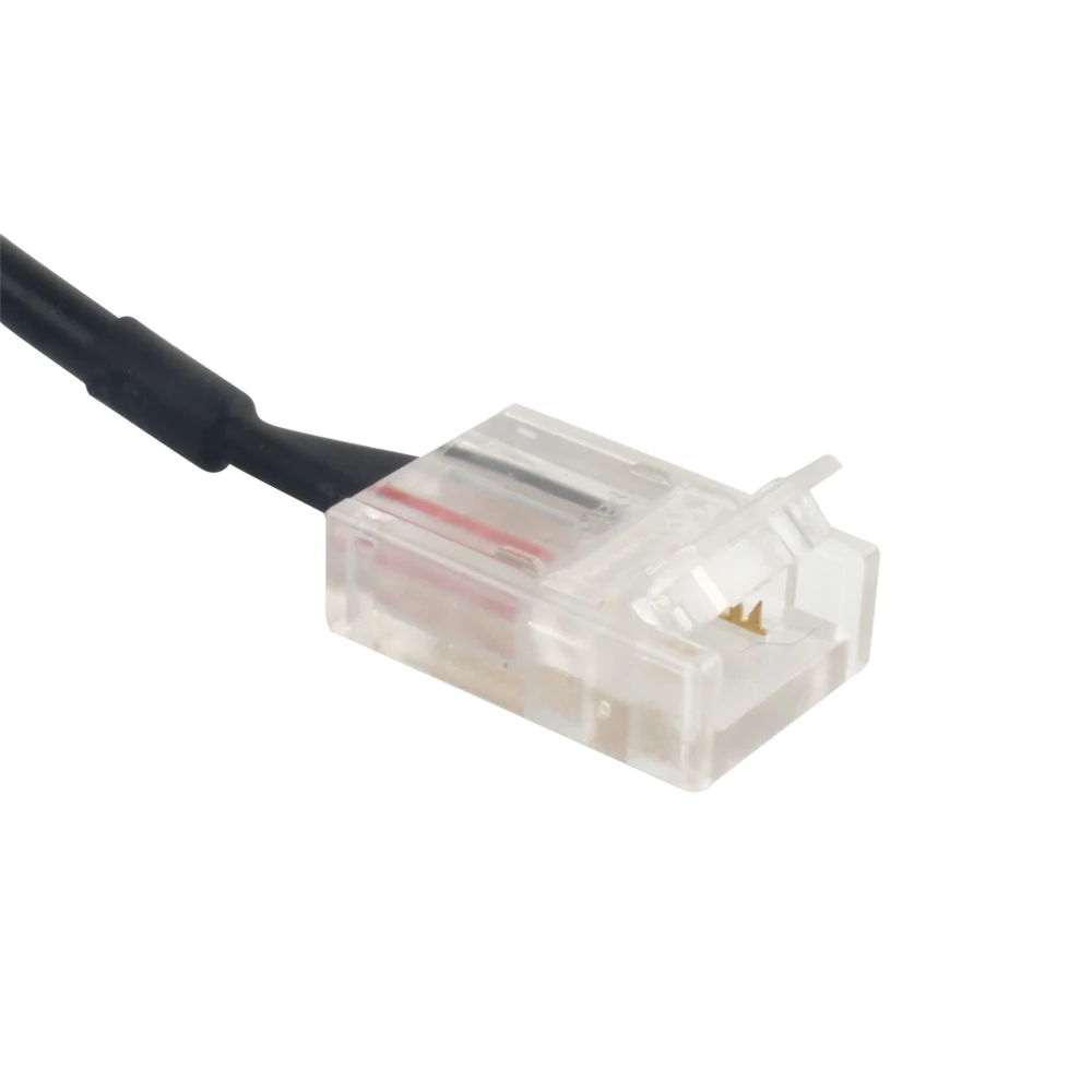 

5pcs 10mm 2pin LED Strip Light PCB Connector Black / White DC Female Crystal Buckle Adapter for 5050 3528 2835 Single LED Strip